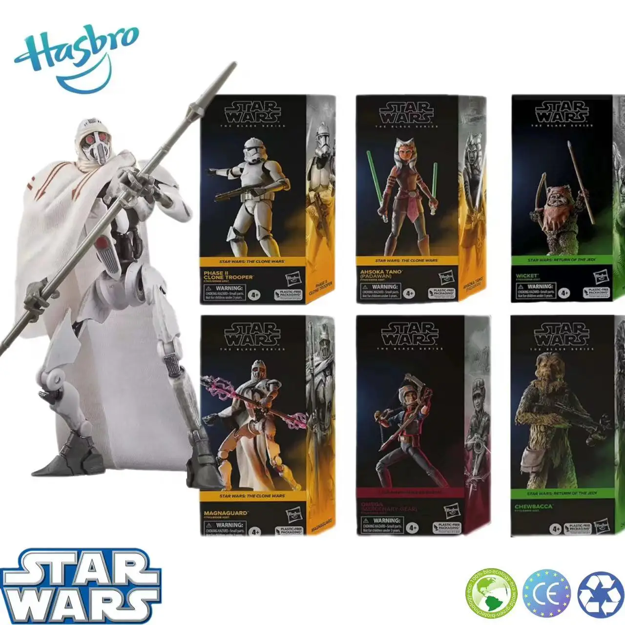 

Hasbro Star Wars Magnaguard Ahsoka Tano Omega Chewbacca Wicket Clone Trooper 16Cm Original Action Figure Kid Toy Gift Collection