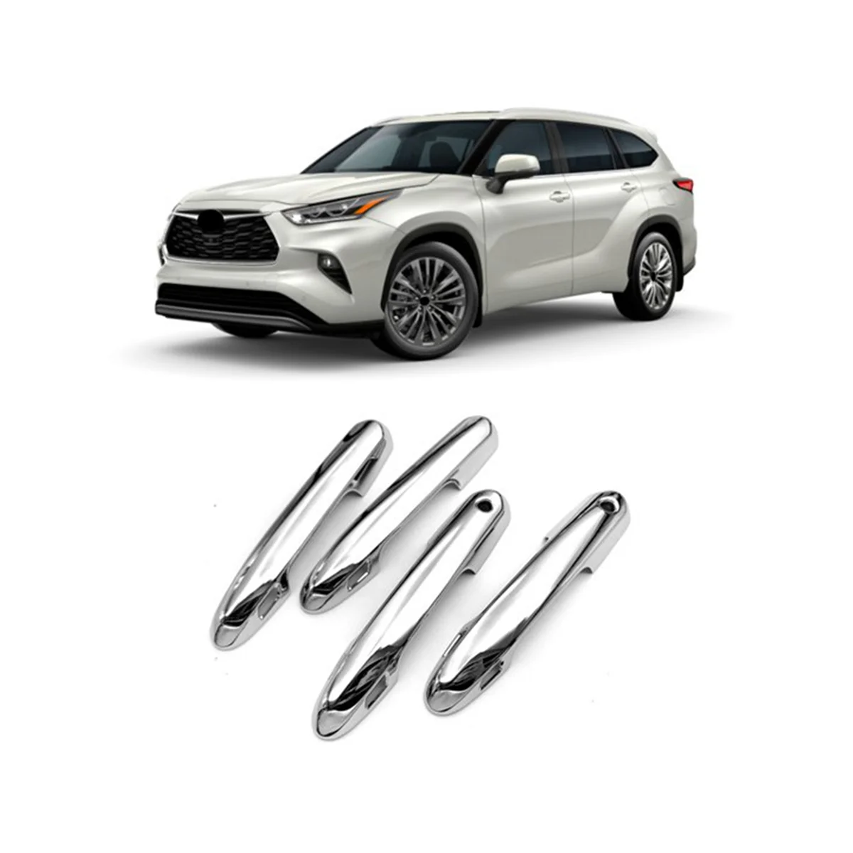 Хромированная накладка на ручку боковой двери автомобиля для Toyota Highlander 2020 2021
