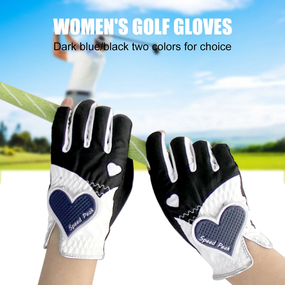 BraceTop 1 Pair Full Finger Women Golf Gloves Ladies All Weather Grip for Golf Kayaking Hiking Paddling Driving Canoeing Rowing