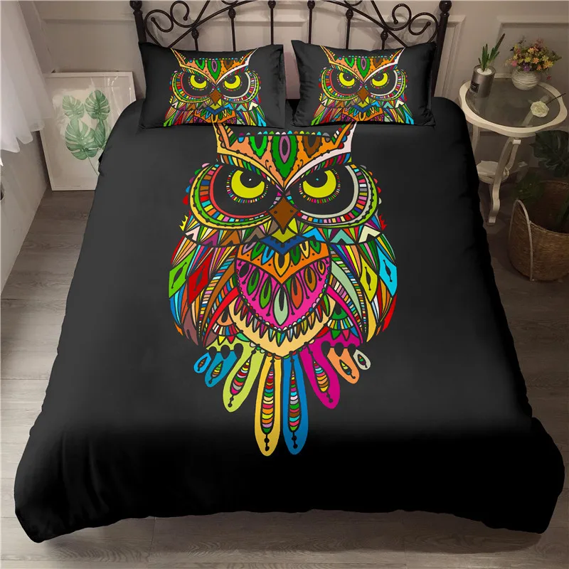 

Animals Cartoon Owl Bedding Set Butterfly Elephant 3D Print Turtle Duvet Cover King Microfiber Comforter Cover For Child Adults