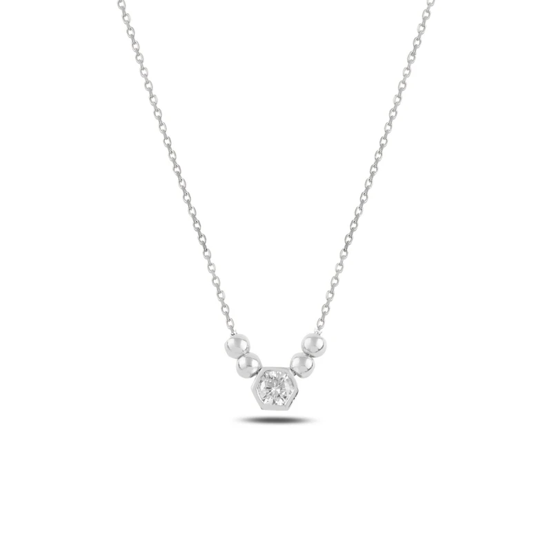 

Silver 925 Set Top & Zircon Engagement Necklace