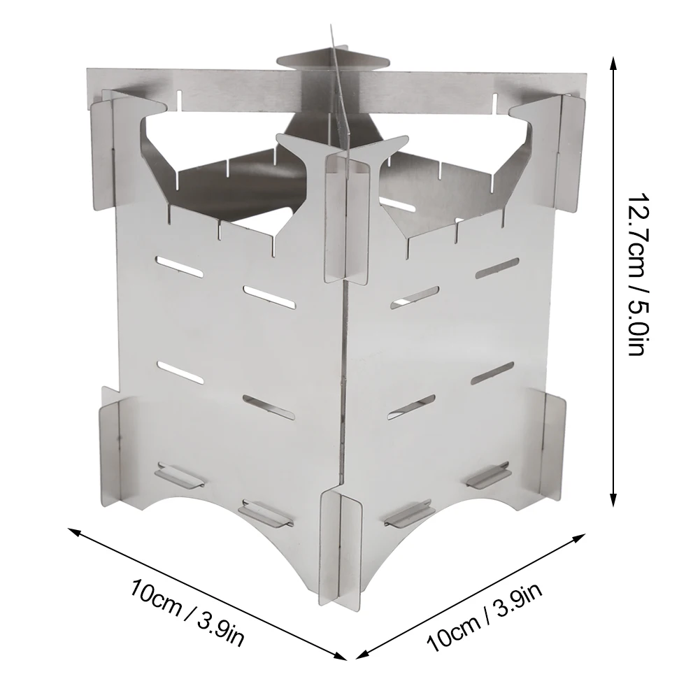 Портативная дровяная плита портативная складная Мини-плита из нержавеющей стали