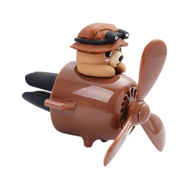 

New Car Air Freshener Smell In The Car Styling Aromatherapy Pilot Rotating Propeller Air Outlet Fragrance Flavor Bear Pilot