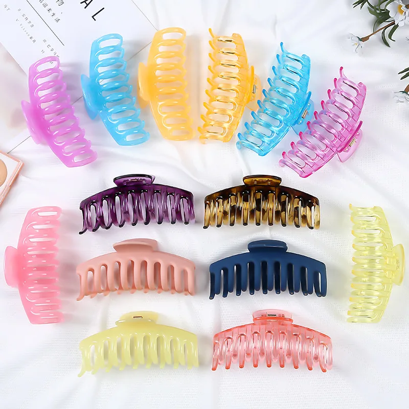 

Color Large Hair Claw Clip Crab Barrette for Women Girls Hair Claws Bath Clip Ponytail Clip Hair Accessories Gift Headwear