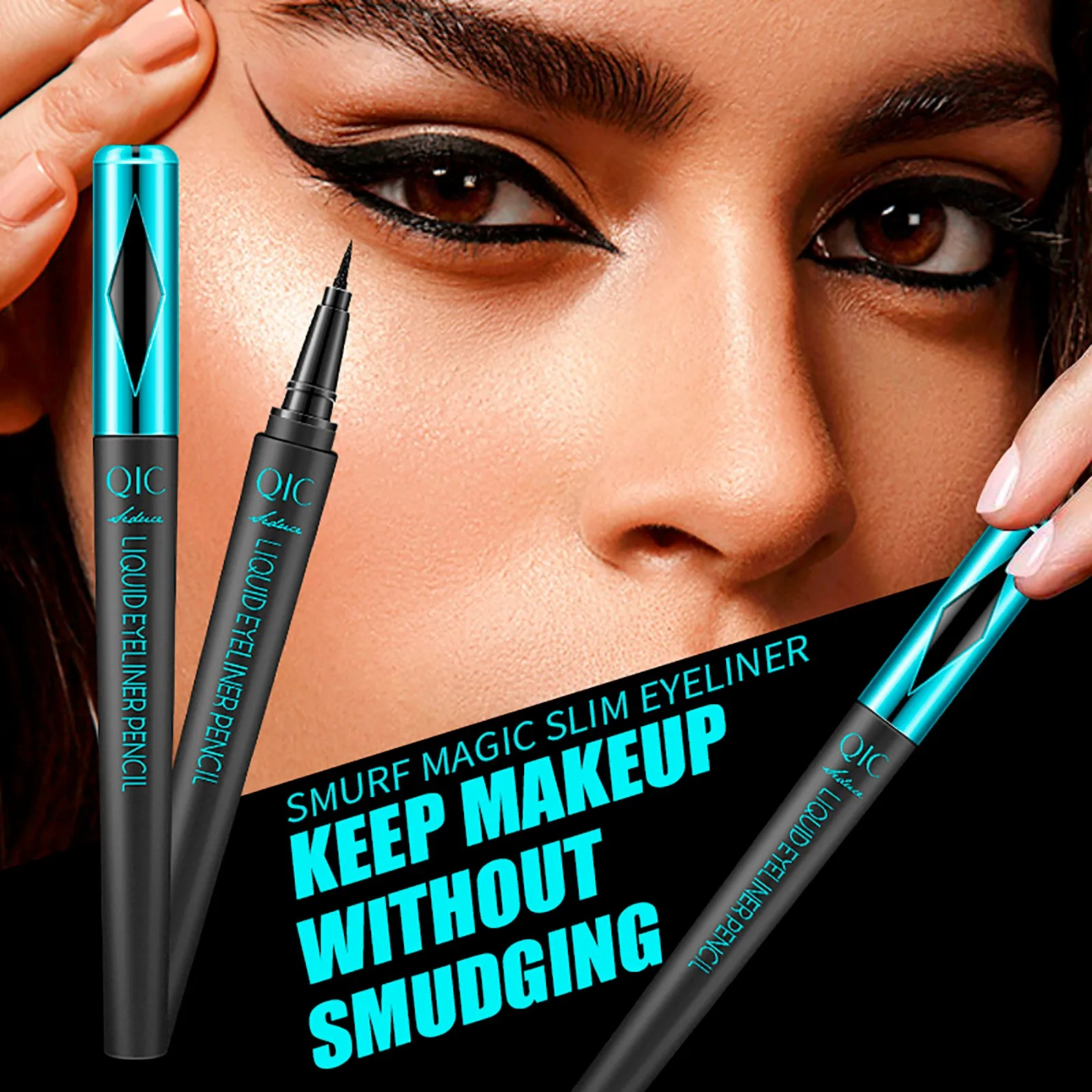 

Жидкая подводка для глаз, черная Водонепроницаемая формула, не испачкается и не выцветает в течение всего дня, подводка для глаз, точный тин...