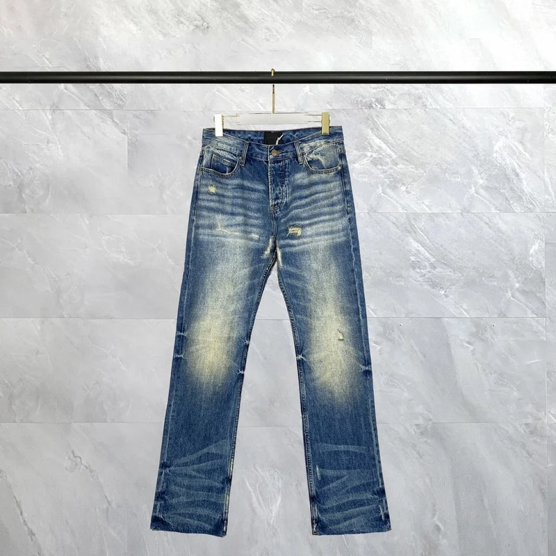 

(Best Version) Essentials Men's Denim Pants Women Loose Fit Hip hop Washed Jeans Streetwear Pants Blue Jeans Justin Bieber