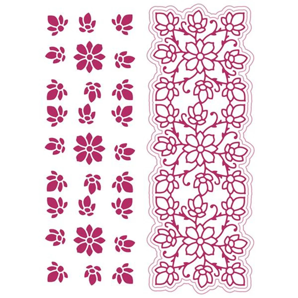 

2022 New Background Holiday Decorations Metal Cutting Dies Diy Daisy Drawing Scrapbooking Coloring Greeting Card Embossing Molds