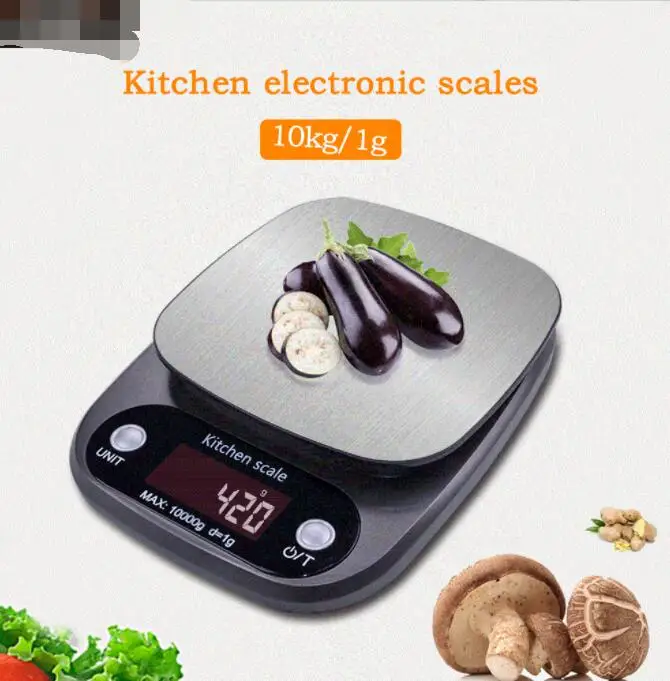 Кухонные весы 10 кг для выпечки цифровые кухонные с ЖК-дисплеем измерительные из