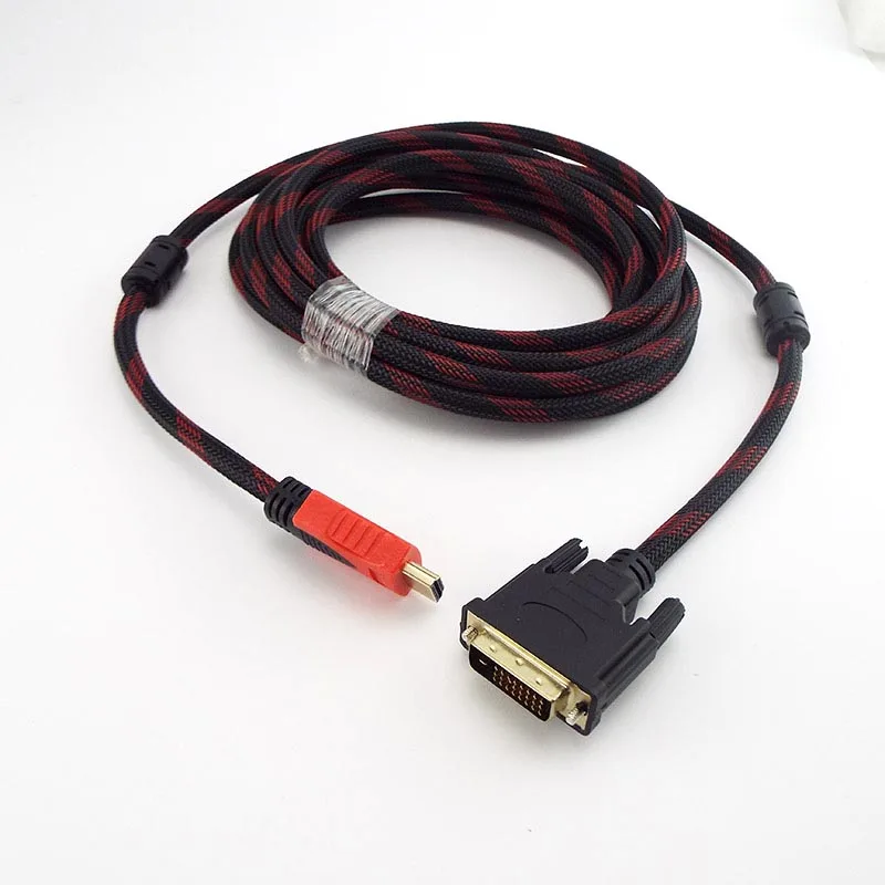1.5m 5m Extension 1080P Male to 24+1 Pin Male Video Connector Wire For HDTV Projector HDMI-compatible TO DVI Cable Adapter images - 6