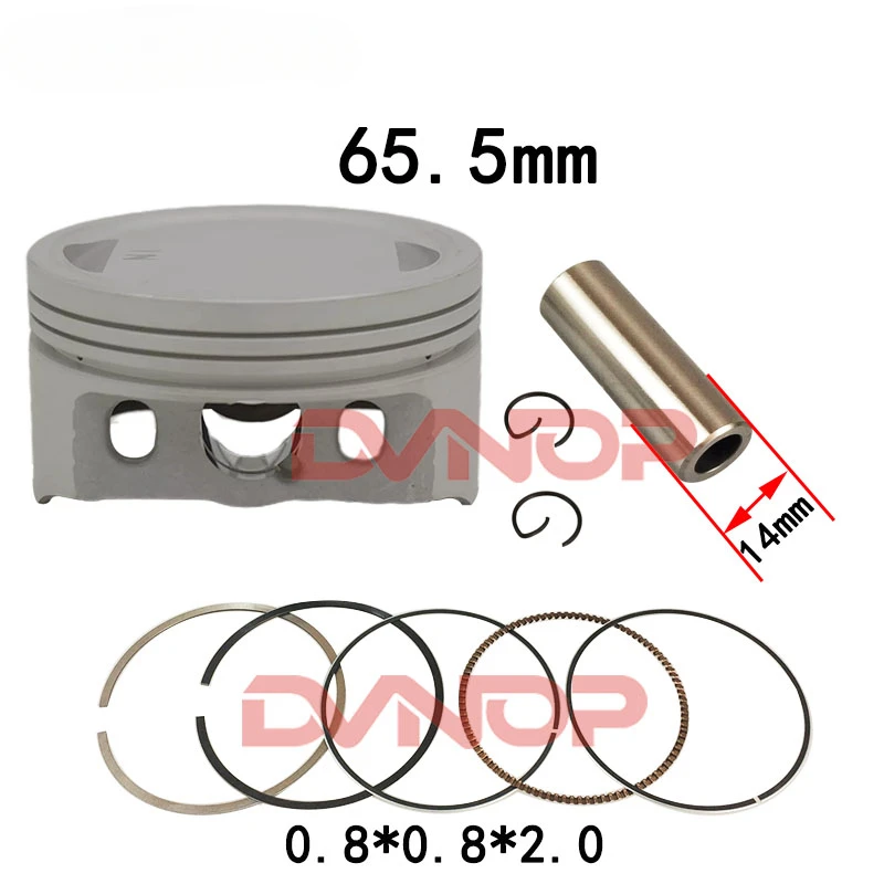 

Мотоциклетный поршень 65,5 мм, штифт 14 мм, комплект уплотнительных колец для CBF150 XR150, обновленные модифицированные детали CBF200 XR200
