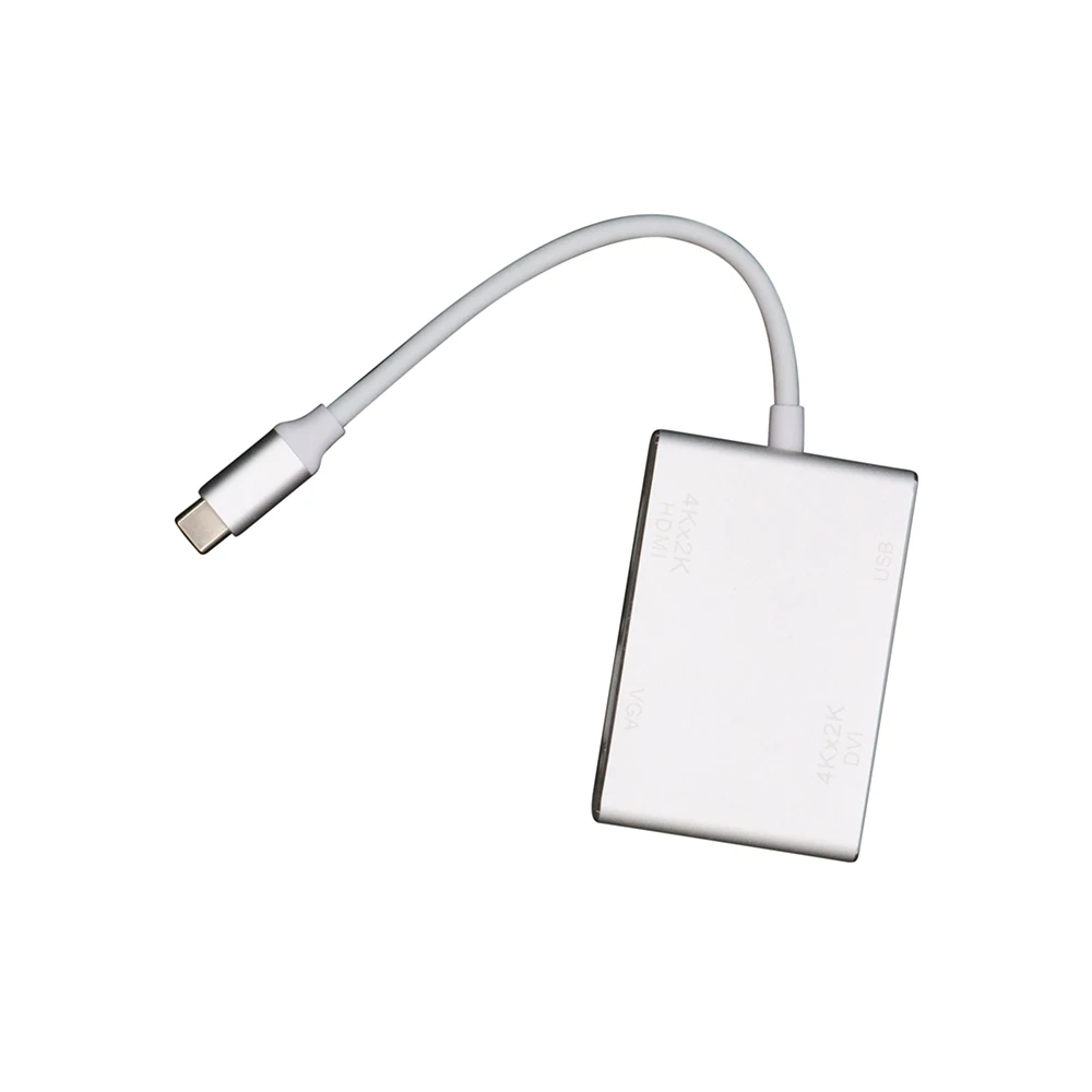 4 в 1 адаптер-преобразователь USB 3 Type-C HDMI DVI VGA USB3.0 4K 1080p штекер-гнездо | Электроника