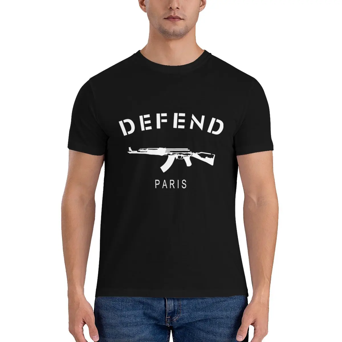 Защитите Парижа 3D печать Ak47 футболка Поп Ретро Новинка Универсальная - купить по