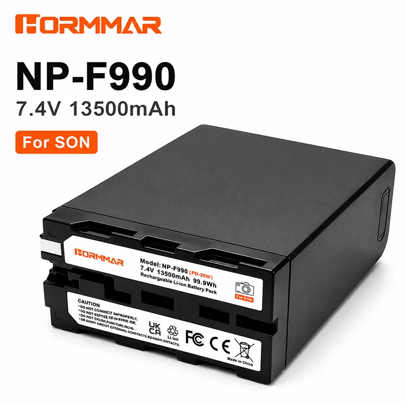 Фото Аккумулятор NP-F990 13500 мАч для Sony PXW-Z280 Z190 FX9 FX6 HXR-NX100, высокопроизводительный литий-ионный аккумулятор для камеры №2