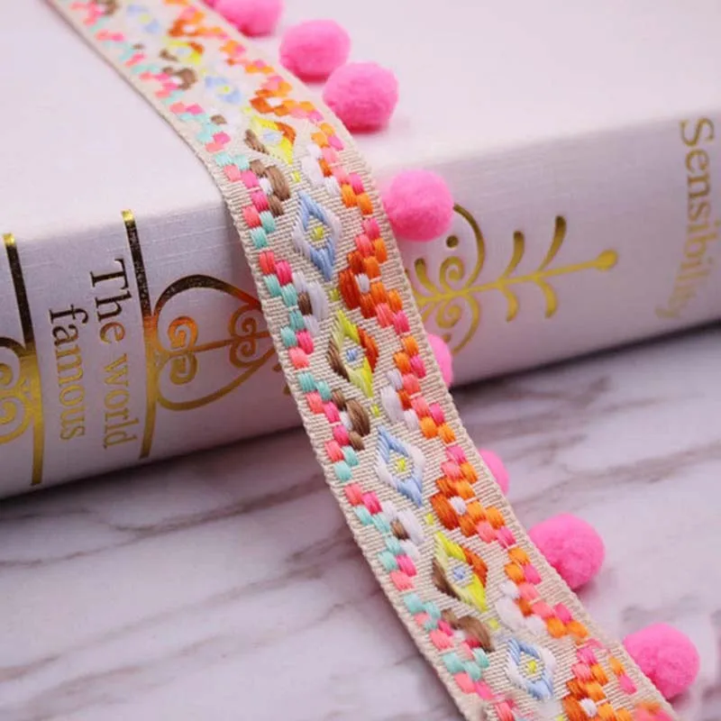 5/2/1 ярд/Лот помпон кисточка шар отделка кружевная ткань Швейные аксессуары