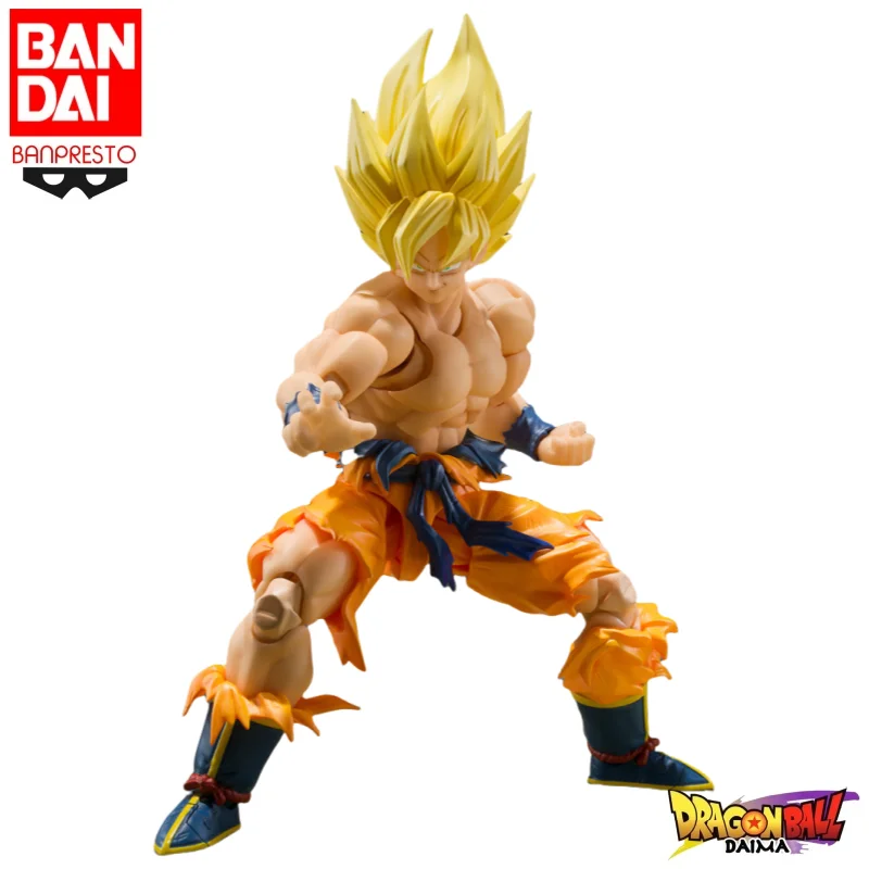 Фото Оригинальная фигурка Bandai SHFiguarts Dragon Ball Z Super Saiyan Son Goku, новая, в коробке, коллекционная, подарочная, экшн-фигурка. №4