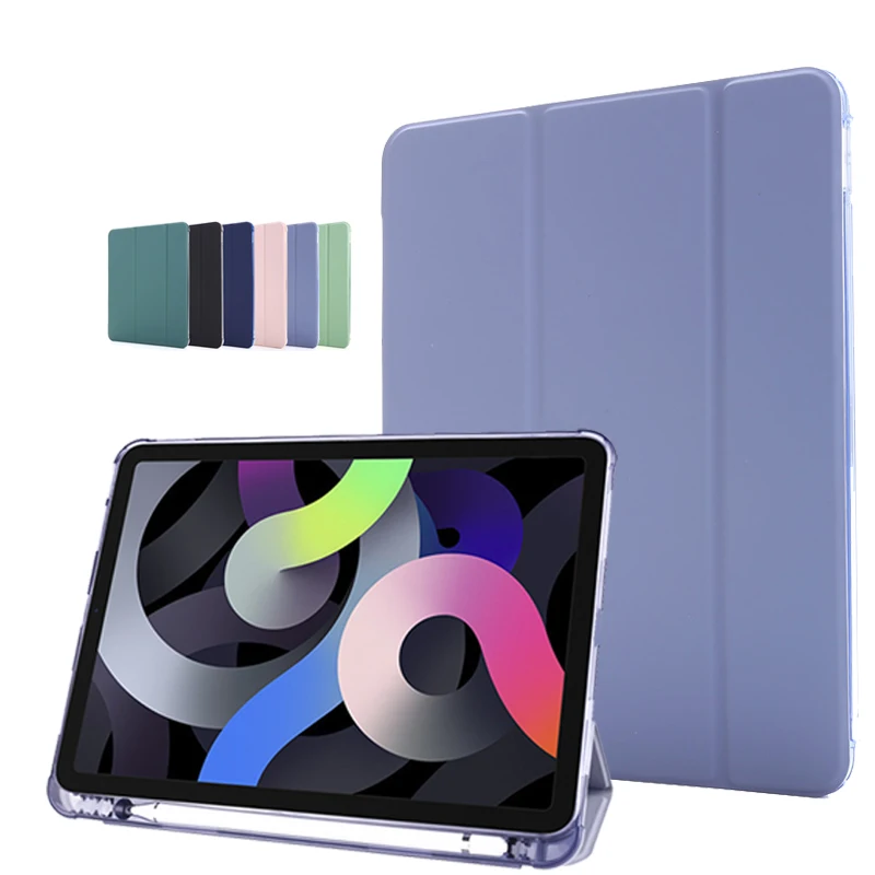 

For iPad Air 5 4 5th 4th Generation Case with Pencil Holder Soft TPU Silicone Back Shell for Funda iPad Air 2022 10 9 Case Cover