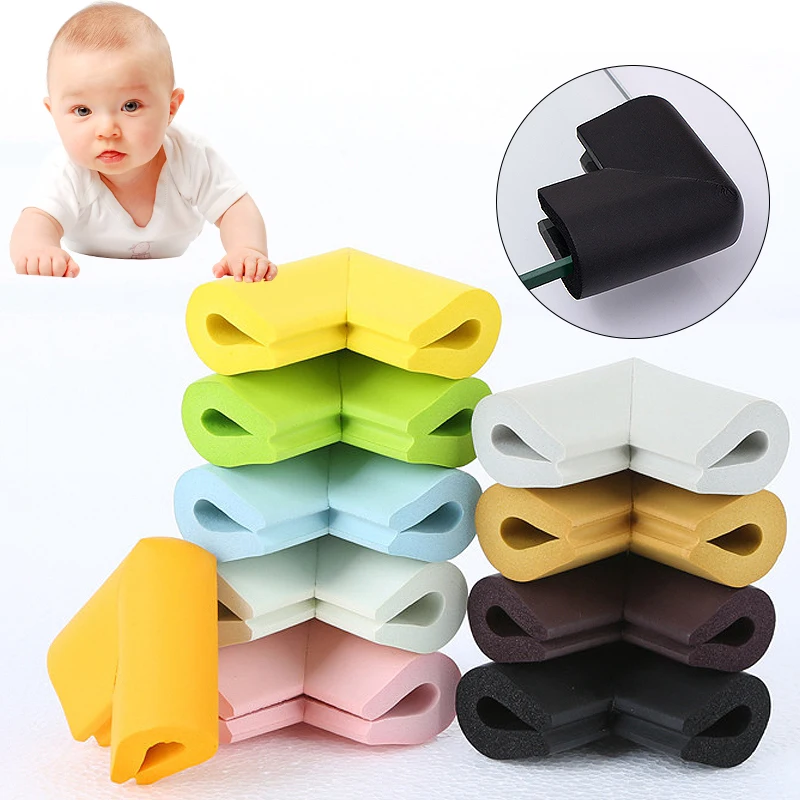 

4Pcs/set Baby Safety Corner Protector Tape Children Safety Home Furniture Corners Foam Glass Angle Bumper Guards Soft NBR