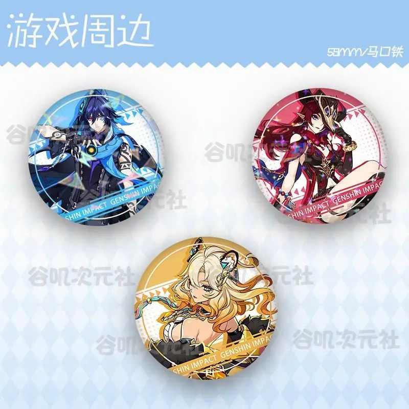 Genshin Impact Ororon Chasca Xilonen аниме брошь жесть значок мультяшные булавки DIY украшения