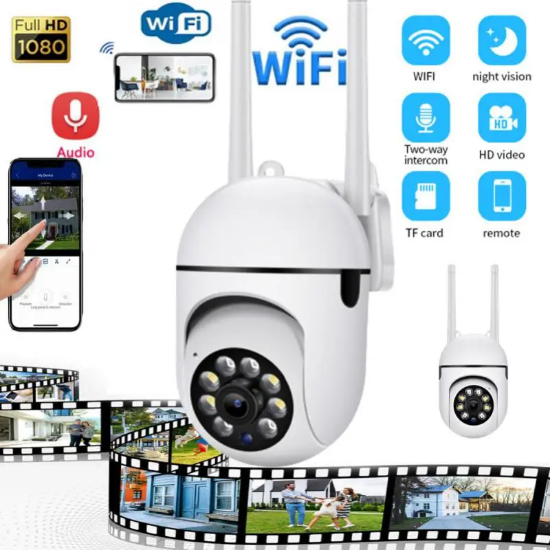 

1080P 2.4G Dual Wireless WiFi PTZ IP Camera Outdoor Night Vision Motion Detection Video Surveillance Security CCTV Camera
