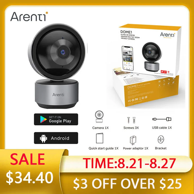 Home Wireless Security Ip Camera Indoor Wi-fi Baby Monitor 2k Night Vision 2.4 & 5ghz