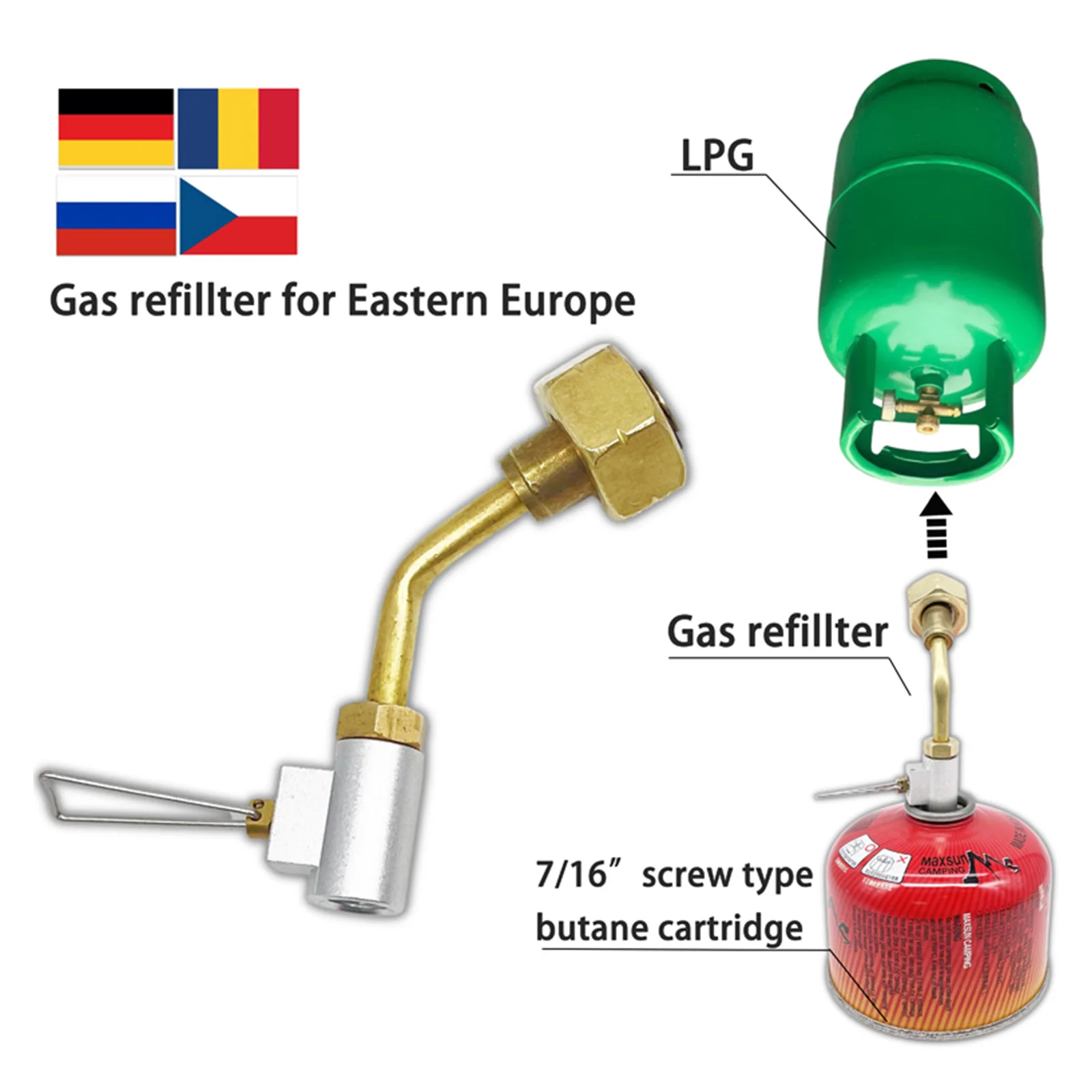 

Russian Inflation Valve Copper Aluminum Alloy Flat Gas Cylinder Adapter Inflation Valve for Eastern European Regions