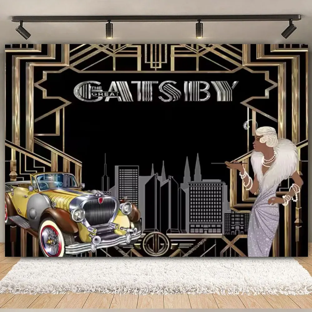 

Фон для фотосъемки "The Great Gatsby", черные и золотые линии