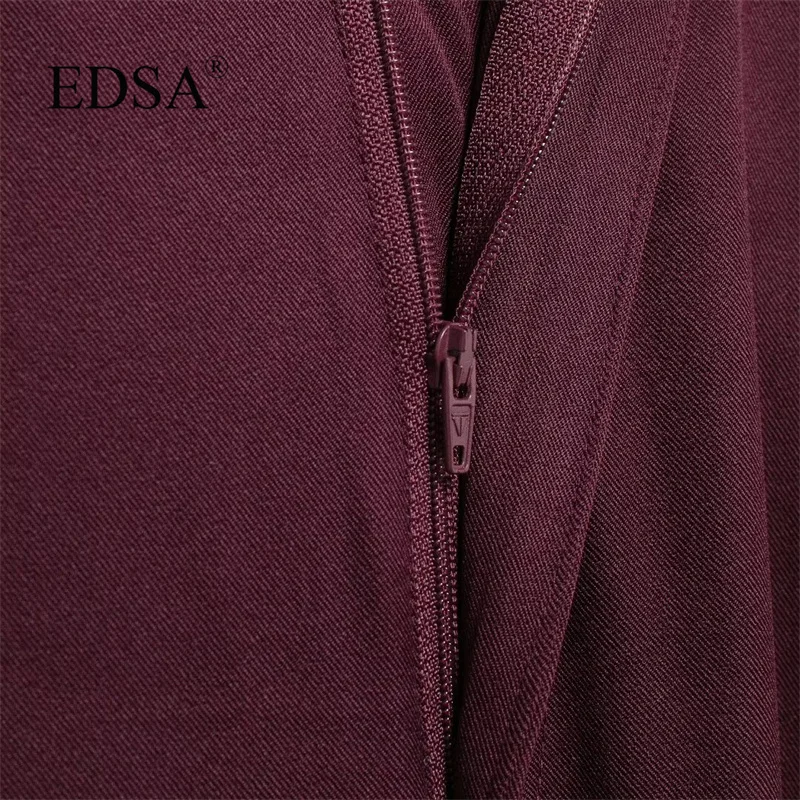 Офисный женский стиль EDSA комплект женских брюк брюки длиной до щиколотки с