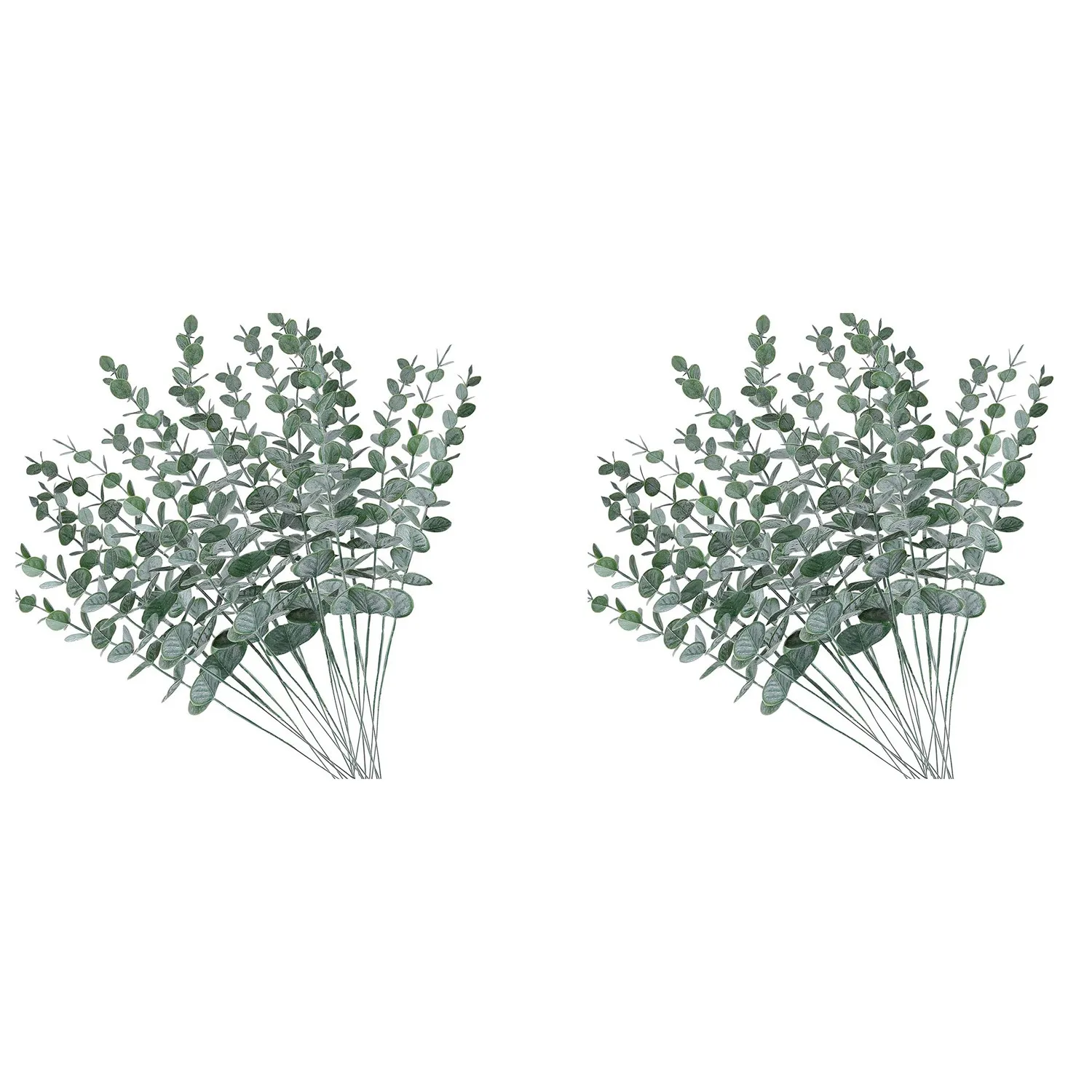 

40Pcs Artificial Eucalyptus Stems Leaves Fake Gray Green Eucalyptuses Plant Branches Faux Greenery Stems for Wedding