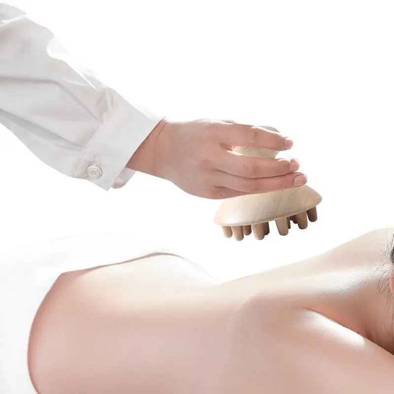 

Деревянная Массажная щетка для тела, Ручной портативный массажер для снятия целлюлита, снятия напряжения мышц, массажный инструмент из натурального дерева для головы и кожи головы