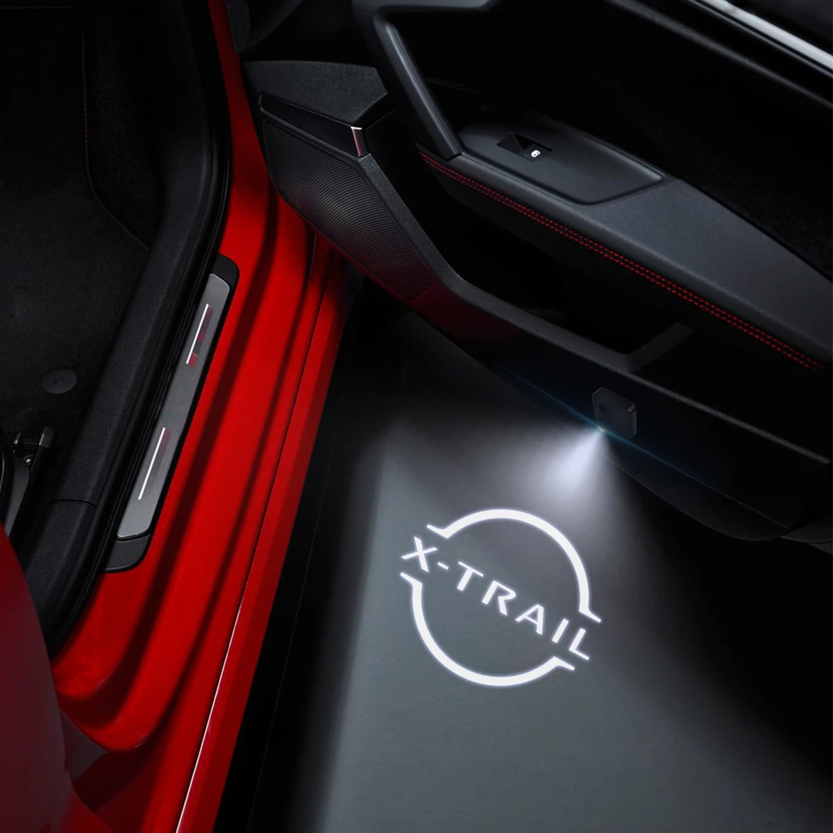 Фото 1/2 шт. для Qashqai X-Trail автомобильные дверные приветственные огни проектор с логотипом Беспроводные Чувствительные аксессуары №2