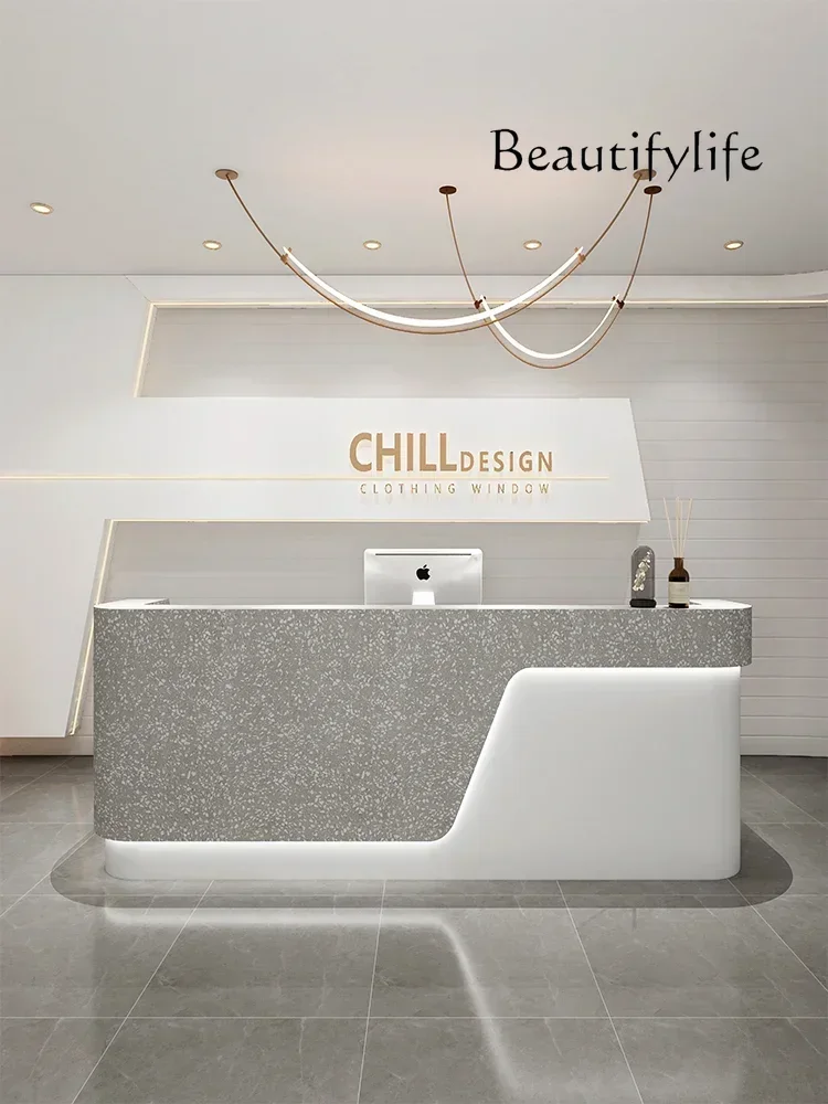 Салон красоты Бар Кассовая стойка Простой современный магазин одежды Стойка