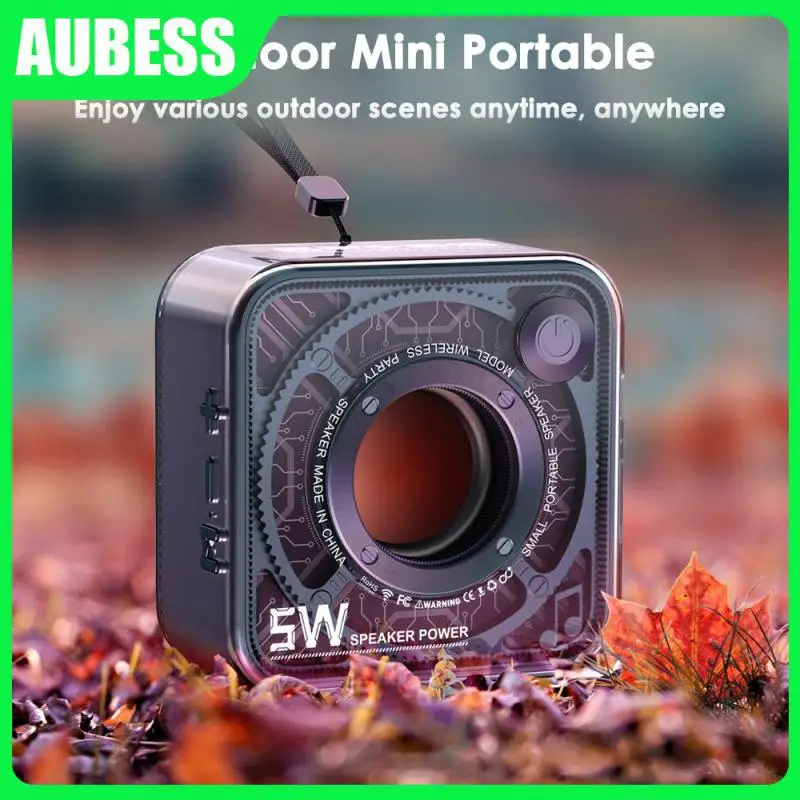 

5w Portable Wireless Loudspeaker Music Surroundmecha Wind Speaker Mini Subwoofer Video Usb Type C New Player