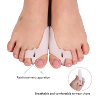 2pcs silicone gel thumb corrector bunion little toe protector separator hallux valgus finger straightener foot care relief pads