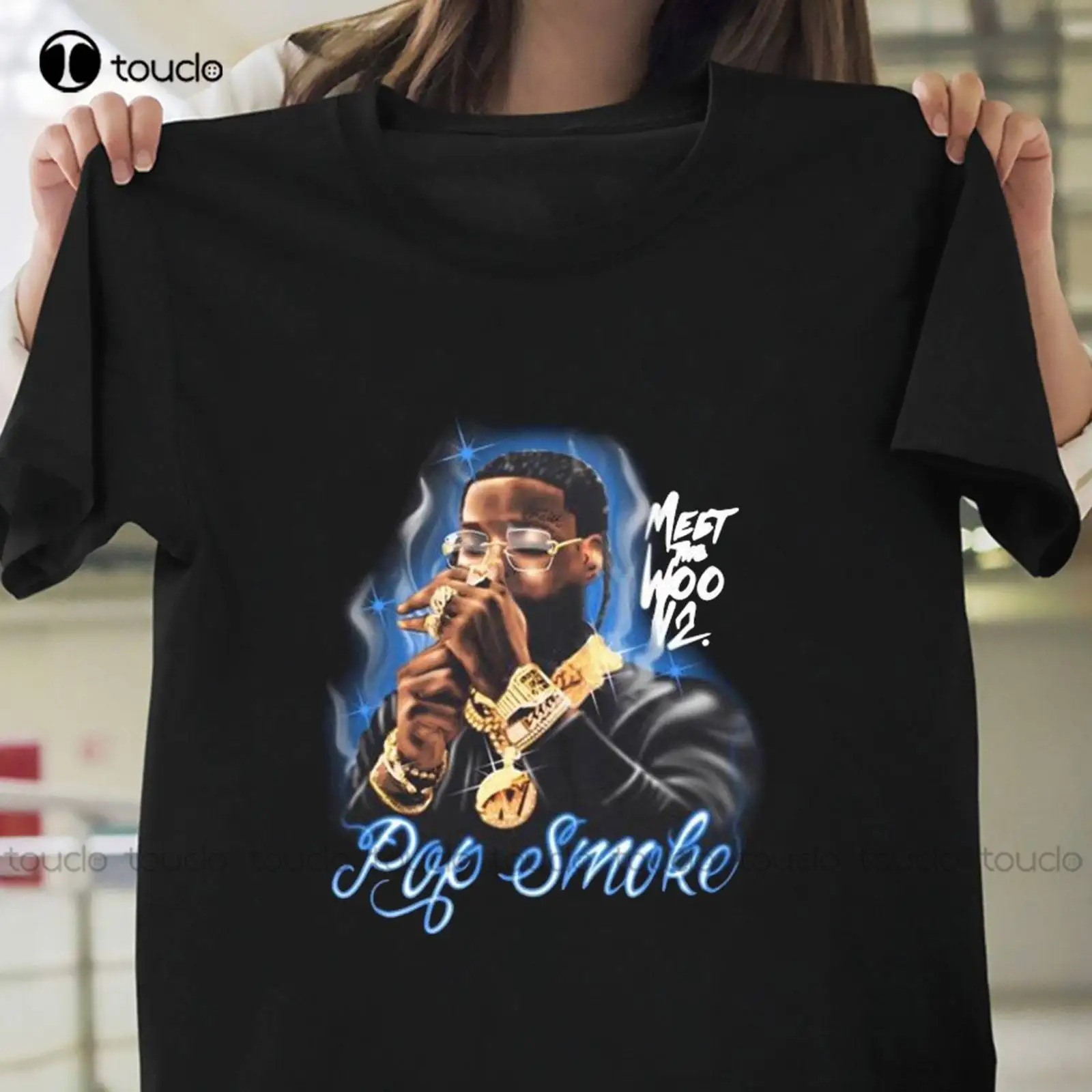 

Футболка Pop Smoke King Of New York Rapper, забавная хлопковая Футболка с музыкой, подарок для мужчин, футболка на заказ Aldult Teen, унисекс, цифровая печать