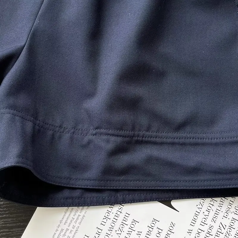 Jenny&Dave Summer Ladies Straight Casual Bermuda Women Fashion Simple Solid Color Loose Commuter Shorts