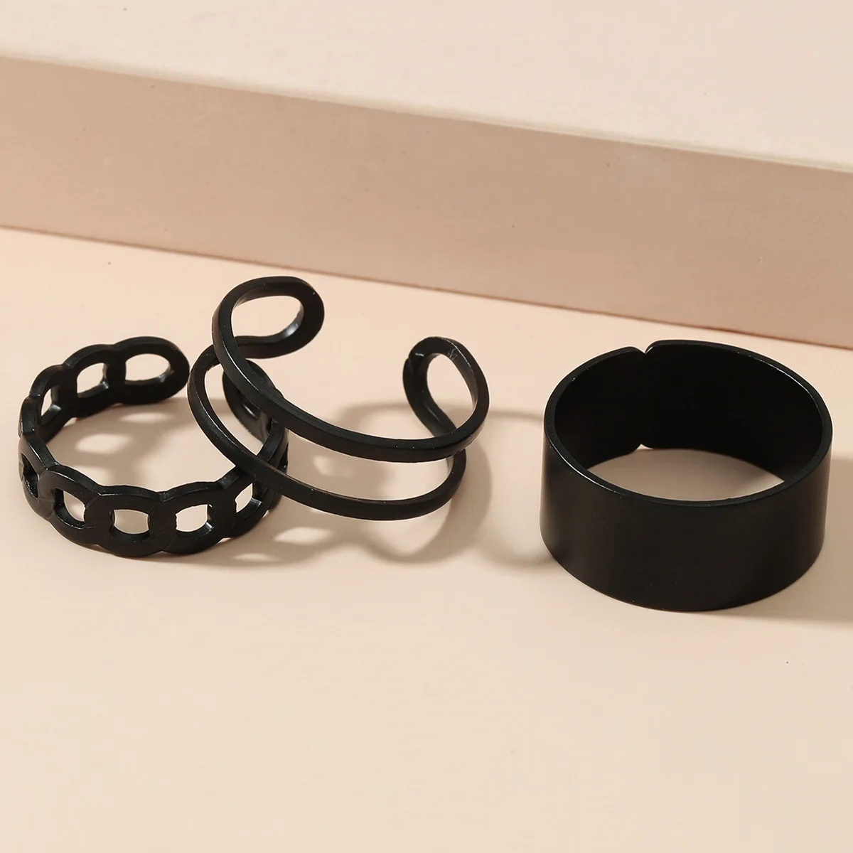 Комплект открытых колец Delysia King в стиле панк, нишевое Универсальное кольцо