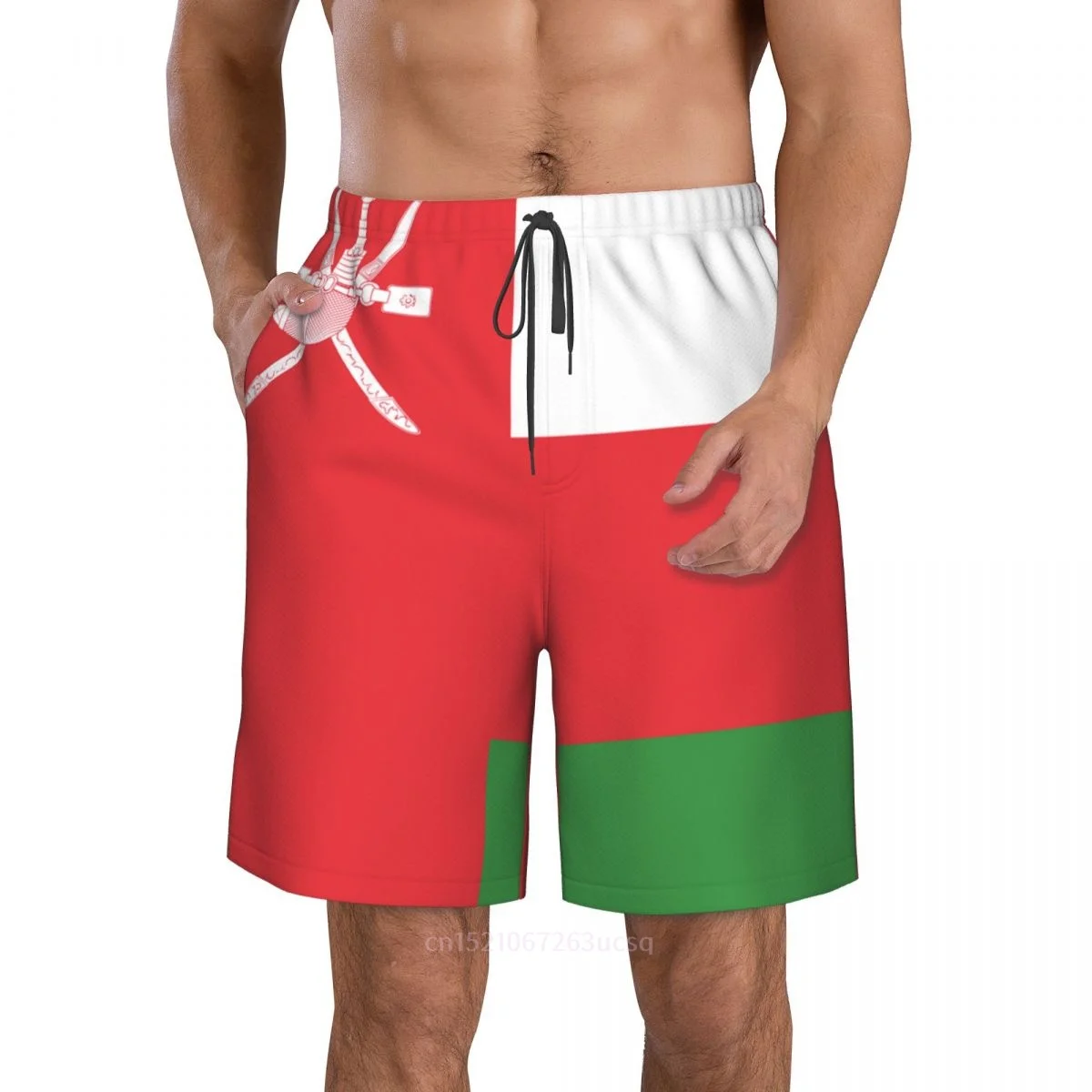 Мужские летние пляжные шорты для бега с 3D принтом флага страны Оман лето 2023