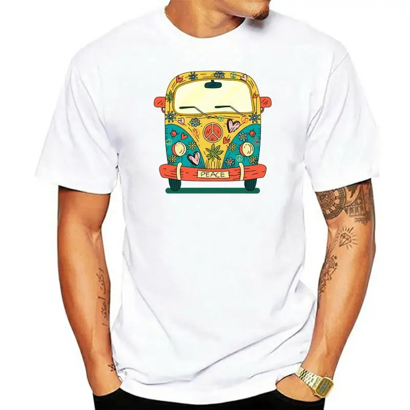 

Lsd хиппи автобусная рубашка для мужчин-мир психоделическая кислота арт Триппи одежда США 2Xl 13Xl футболка