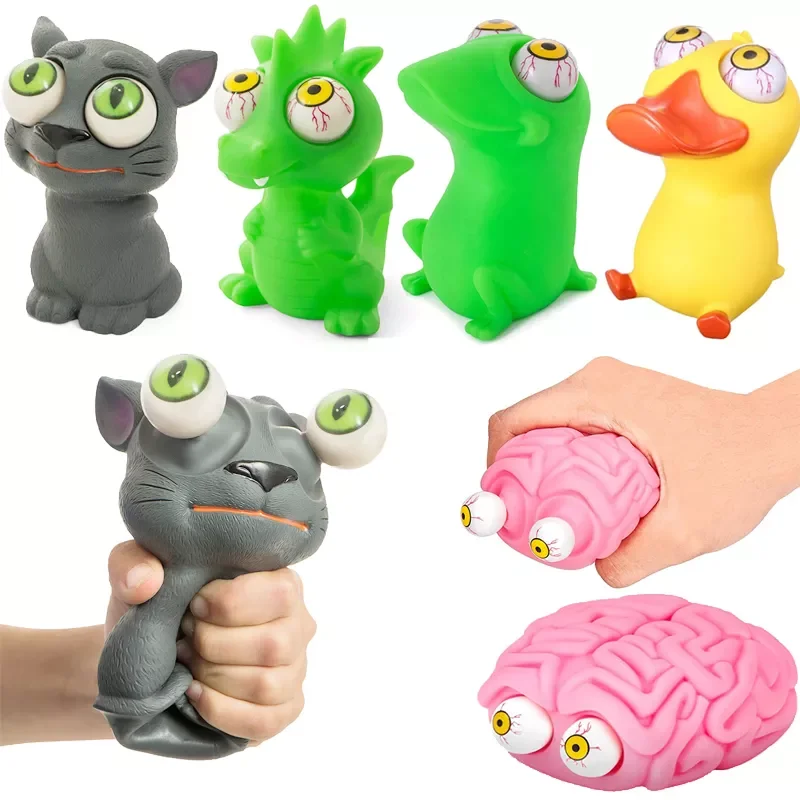 

Squishy Eye Popping Flippy Squeeze Toy Stress Reliever Antistress Fidget Halloween Christmas Children Kids Party Favors Gifts