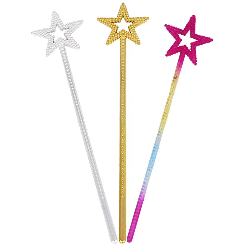 

Wand Star Fairy Wands Party Girls Kids Props Favor Cosplay Princess Silver Angel Sticks Pretend Play Toys Dress Favors Little