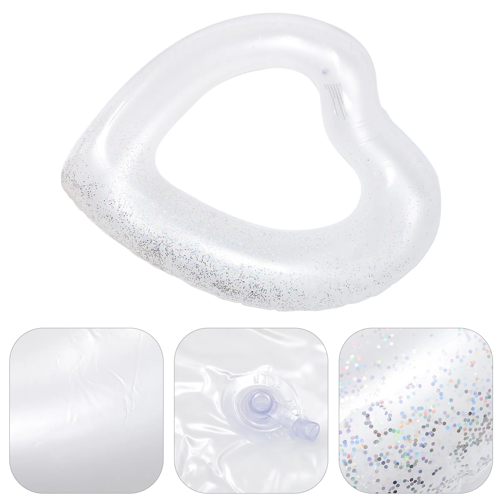 

Кольцо для плавания, бассейна, пляжа, летнее блестящее сердце, фотоаксессуары, поплавки, игрушки, водная вечеринка, дизайнерские цветы