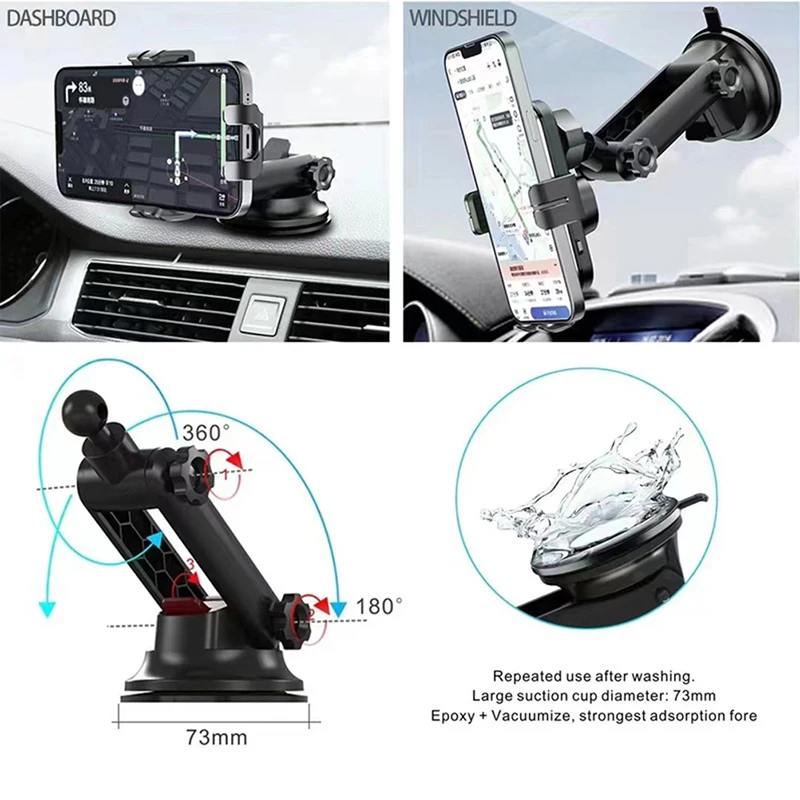 

Universal Driving Recorder Holder DVR Bracket Ball Head Suction Shakeproof Stand