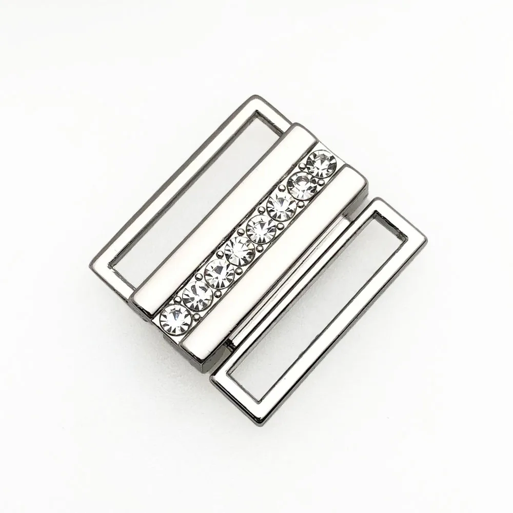 10 комплектов бикини коннектор бикини Стразы ремешки пряжки застежка спереди зажимы бюстгальтер изготовление брайков Принадлежности 22 мм