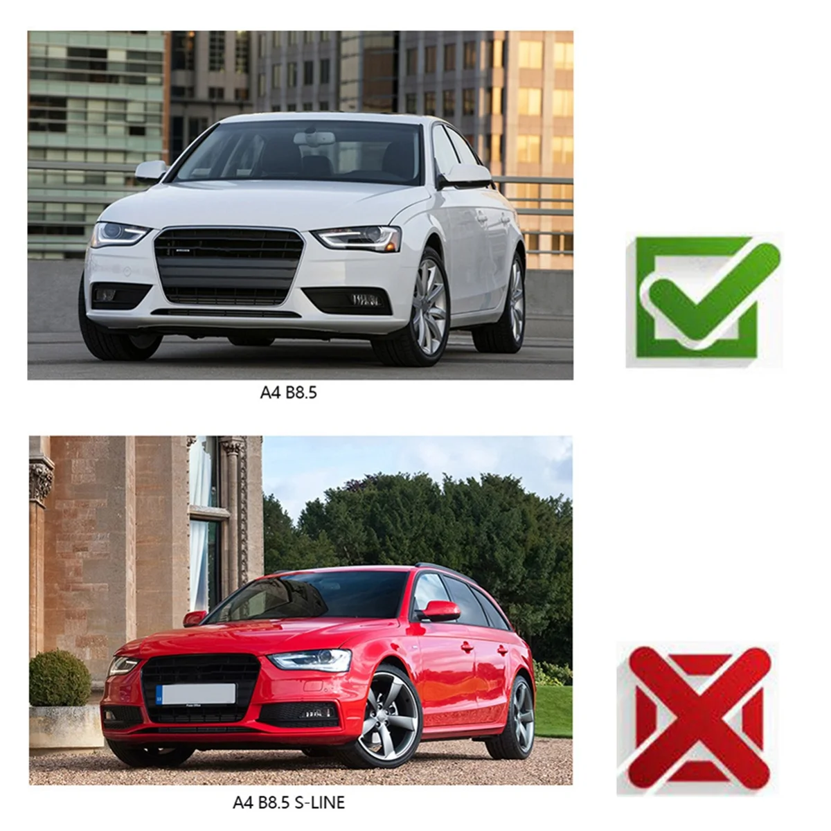 Хромированный передний бампер сотовая решетка противотуманных фар для A4 B8.5 Standard