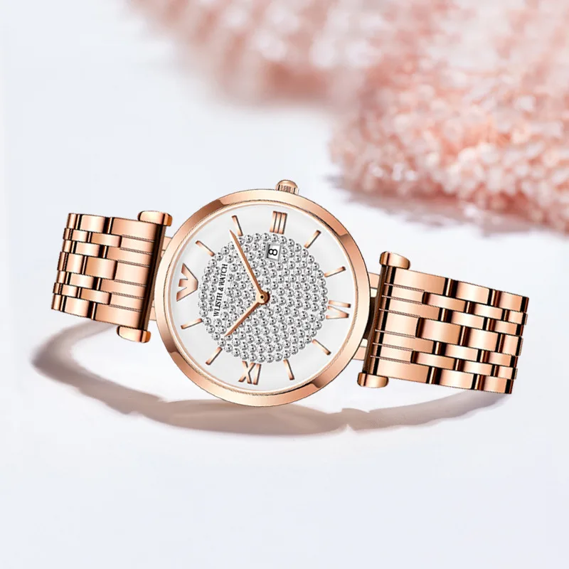 Women's watch fashion Korean version Full star female watch quartz watch waterproof female student watch
