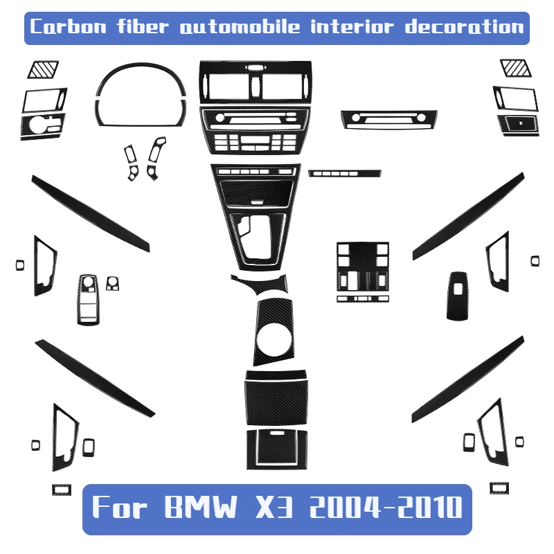

Authentic carbon fiber car interior decoration for BMW X3 2004-2010 accessories car stickers beautiful protection decoration