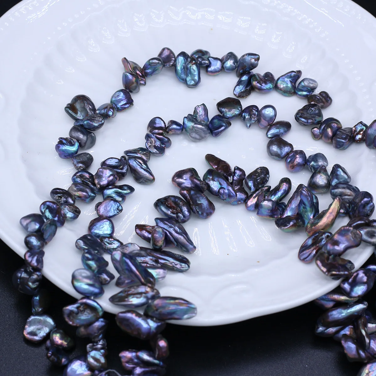 Irregular Shaped Pearls Black Natural Fresh Water High Gloss High-quality Pearls Jewelry Making DIY Necklaces Earrings Accessori