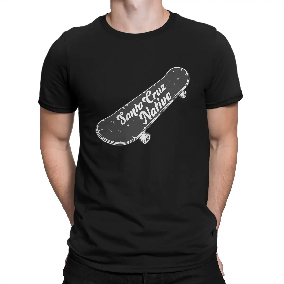 Native T-Shirt for Men Santa Bike Cruz Vintage Pure Cotton T