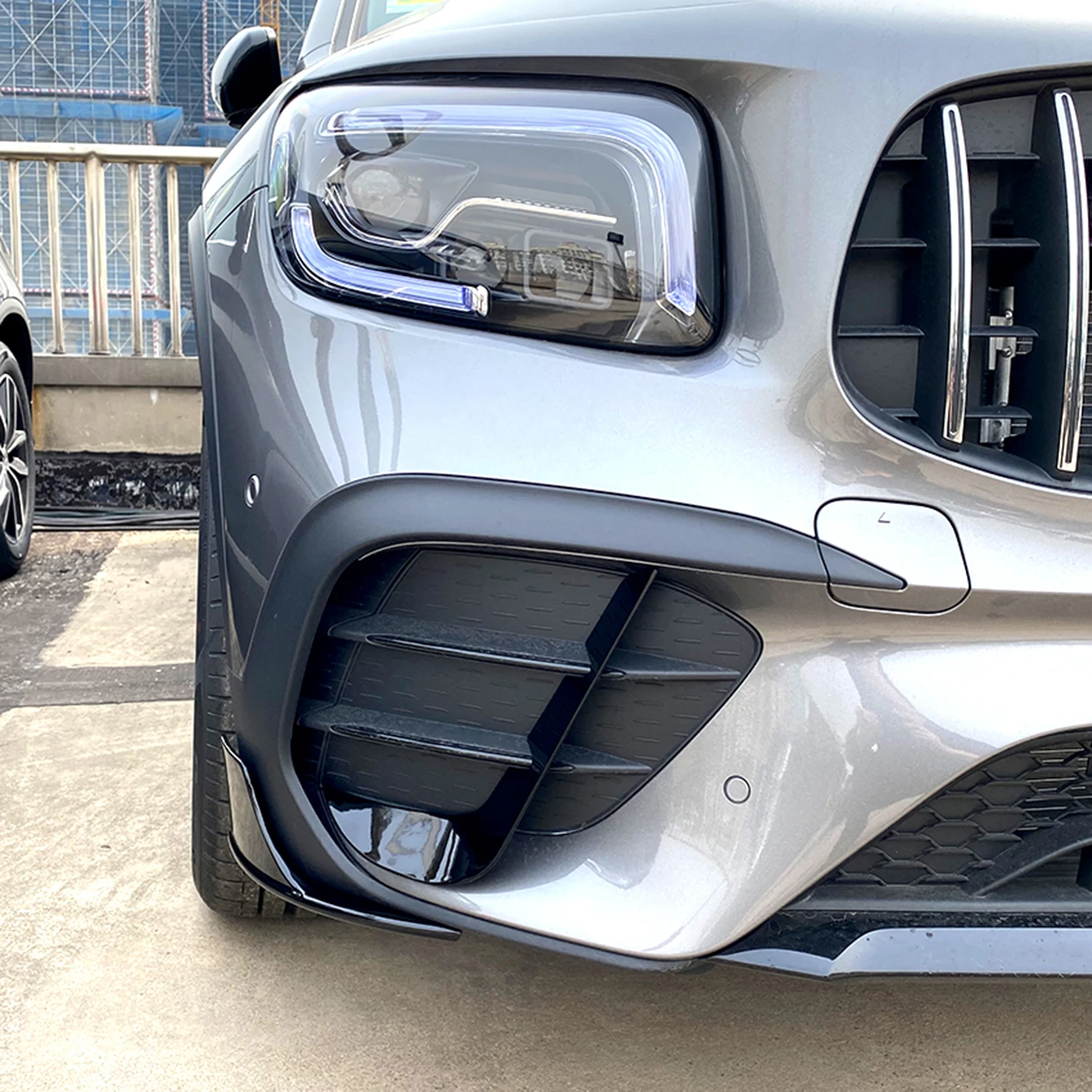 do Mercedes Benz GLB Class X247 GLB200 GLB220 GLB35 AMG przedni zderzak boczny Spoiler Canard + światło przeciwmgielne nawiew powietrza
