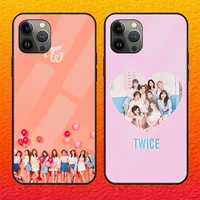 twice kpop music phone case for iphone 11 13 12 pro max mini xr x xs max 8 7 6s plus se 2020 shell fundas tempered glass